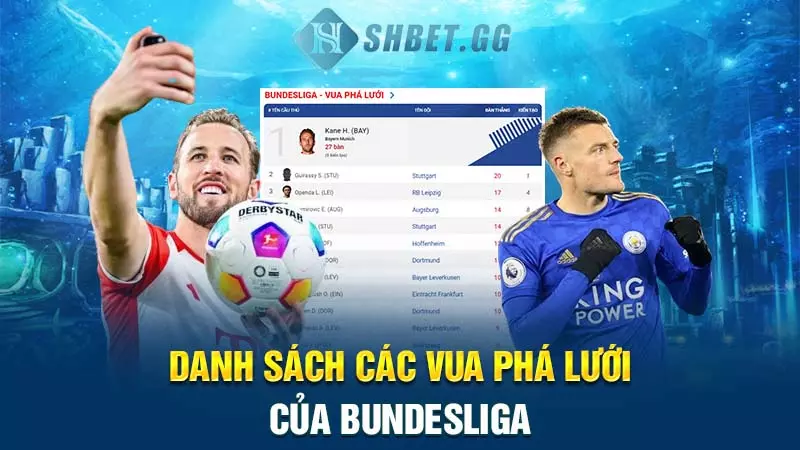 Danh sách cầu thủ đạt danh hiệu vua phá lưới Bundesliga 5 Danh sách các vua phá lưới của bundesliga